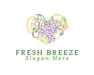 Natural Fresh Fruits logo design