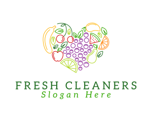 Natural Fresh Fruits logo design