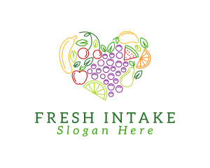 Natural Fresh Fruits logo design