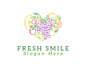 Natural Fresh Fruits logo design