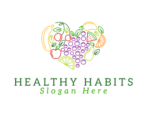 Natural Fresh Fruits logo design