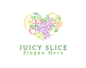 Natural Fresh Fruits logo design