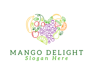 Mango - Natural Fresh Fruits logo design