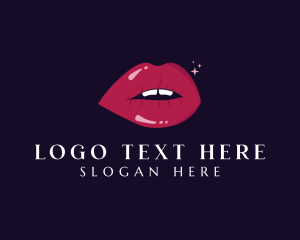 Lipstick - Lip Gloss Beauty logo design