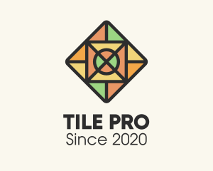 Tiler - Stained Glass Square Tile logo design