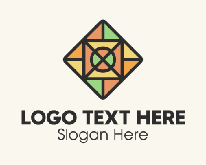 Stained Glass Square Tile Logo