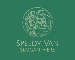 Van - Hippie Van Traveler logo design