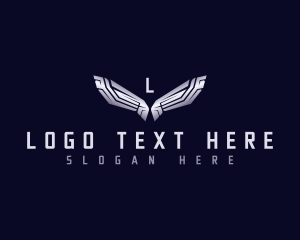 Lettermark - Mechanical Tech Wings logo design