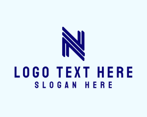 Technology Business Letter N  logo design