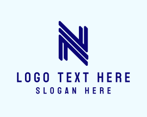 Technology Business Letter N  logo design