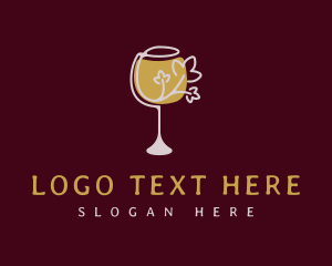 Brandy - Elegant Wine Glass logo design