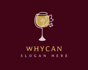 Grape Vine - Elegant Wine Glass logo design