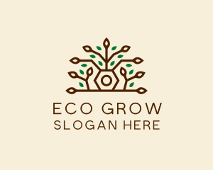 Growing Plant Pot logo design