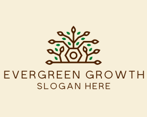 Growing - Growing Plant Pot logo design