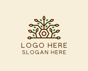 Eco Friendly - Growing Plant Pot logo design