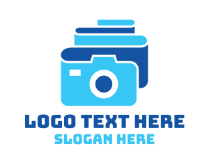 Photobooth - Blue Camera Film logo design