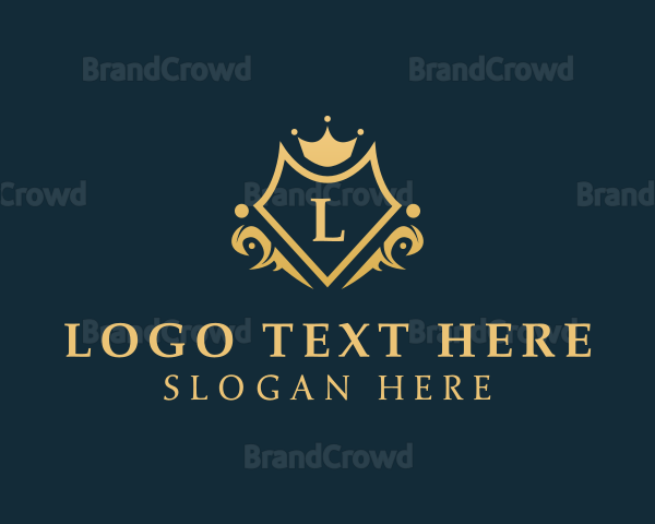 Luxe Crown Shield Brand Logo