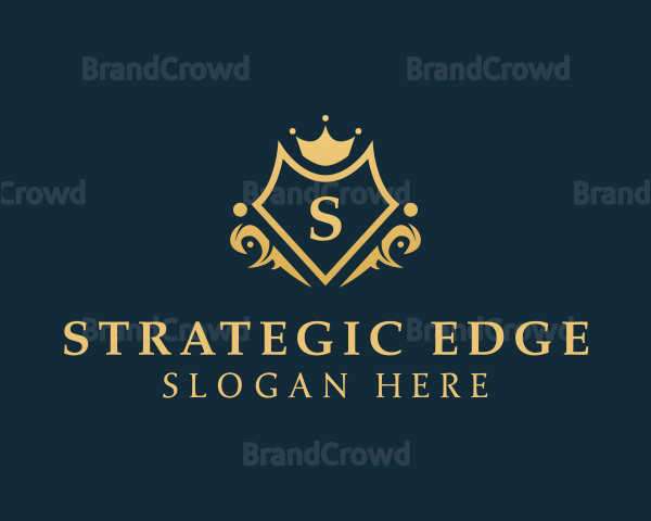 Luxe Crown Shield Brand Logo