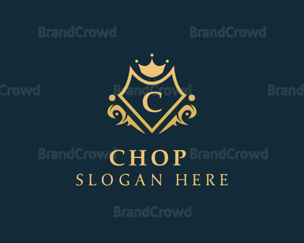 Luxe Crown Shield Brand Logo