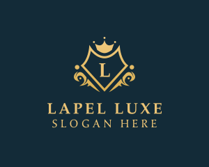 Luxe Crown Shield Brand logo design