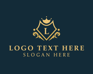 University - Luxe Crown Shield Brand logo design