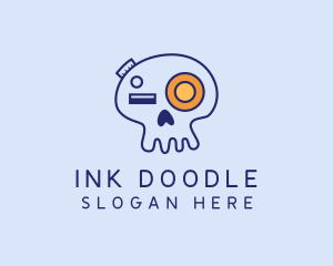 Skull Doodle Photography logo design