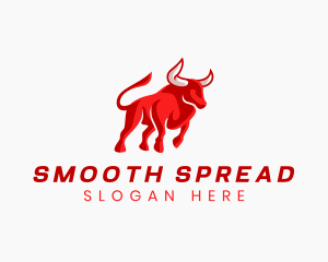 Red Bull Charging Animal logo design