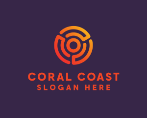 Digital Spiral Target logo design