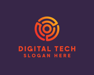 Digital - Digital Spiral Target logo design