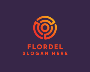 Digital Spiral Target logo design