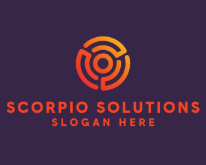 Digital Spiral Target logo design