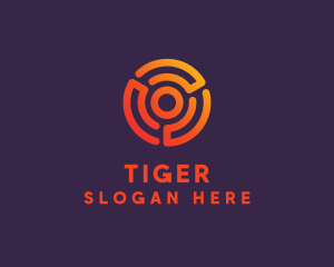 Digital Spiral Target logo design