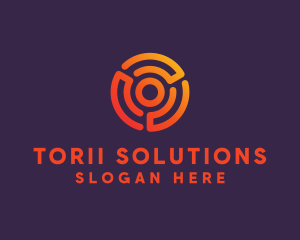 Digital Spiral Target logo design