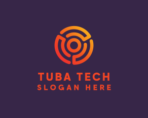 Digital Spiral Target logo design