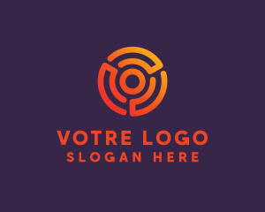Digital Spiral Target logo design