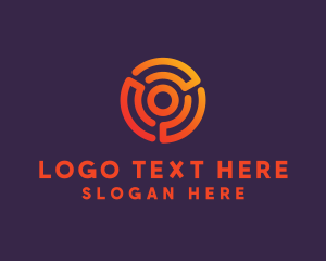 Round - Digital Spiral Target logo design