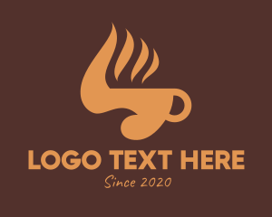 Hot Coffee - Coffee Cup Bird logo design