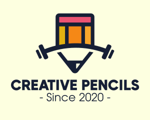 Fitness Gym Pencil School Academy logo design