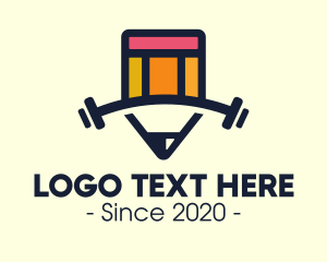 Write - Fitness Gym Pencil School Academy logo design