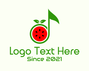 Music Producer - Watermelon Music Note logo design