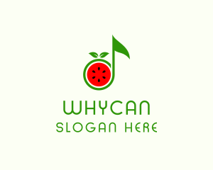 Music Note - Watermelon Music Tone logo design