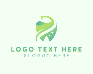 Denture - Dental Hygiene Toothbrush logo design