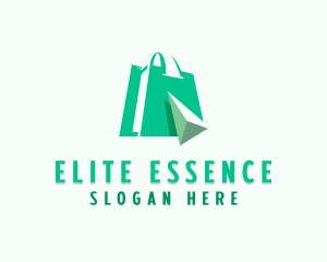 Paper Bag - Online Shopping Tech Marketplace logo design