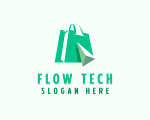 Online Shopping Tech Marketplace logo design