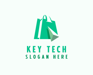 Online Shopping Tech Marketplace logo design