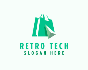 Online Shopping Tech Marketplace logo design