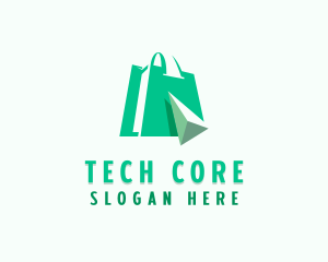 Online Shopping Tech Marketplace logo design