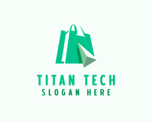 Online Shopping Tech Marketplace logo design