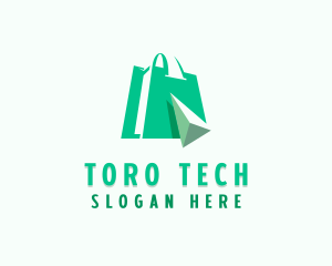 Online Shopping Tech Marketplace logo design