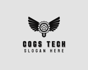 Cogs - Automotive Mechanic Wings logo design